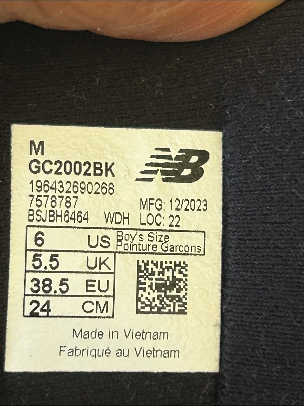 New Balance Kids  Black Mesh & Suede Sneakers
